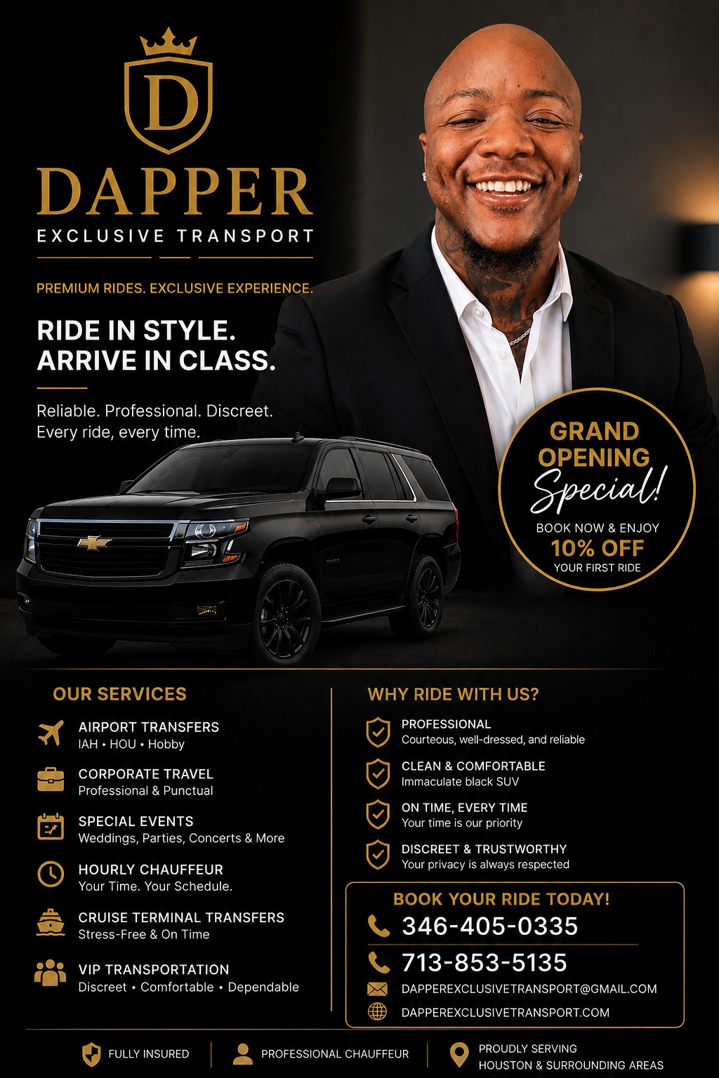 Dapper Exclusive Transport – Premium rides in Houston